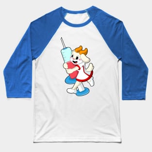 Goat as Nurse at Vaccination with Syringe Baseball T-Shirt